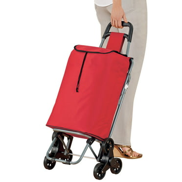 Color : Orange SGMYMX Shopping cart Folding Shopping cart Hard Roller cart Flat Bag Luggage cart Trolley Bag Shopping Trolley Bag 